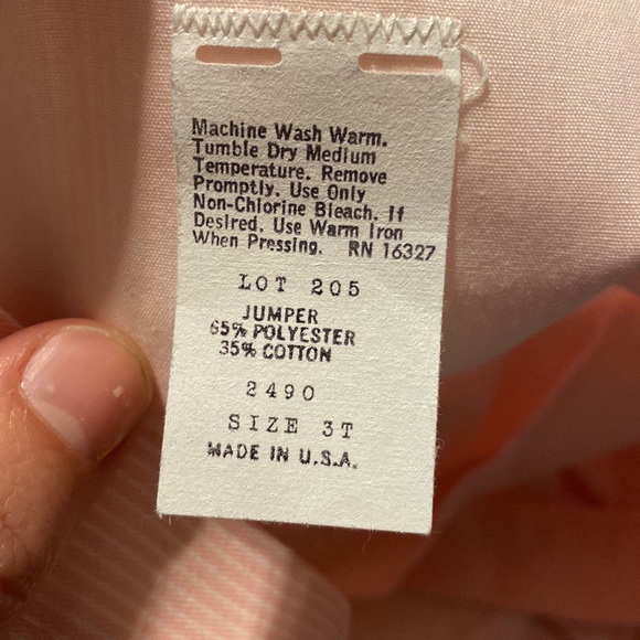 Light pink striped baby dress - Picture 4 of 4